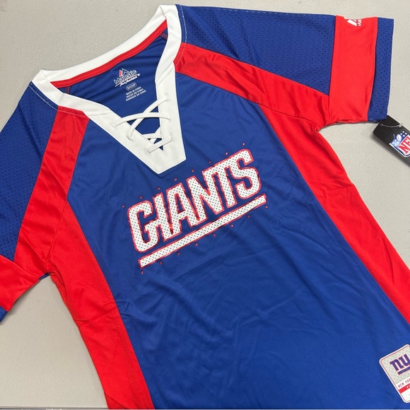 Women's Majestic Draft Me New York GIANTS NFL Top Shirt S M L 2X 3X 4X BLING - Picture 2 of 10